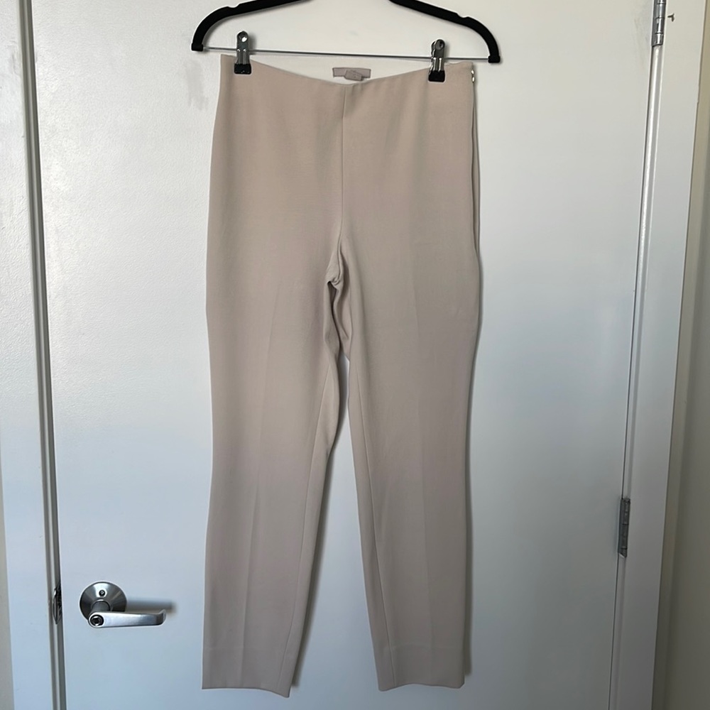 H&M BIEGE STRETCH WAIST SKINNY TROUSERS